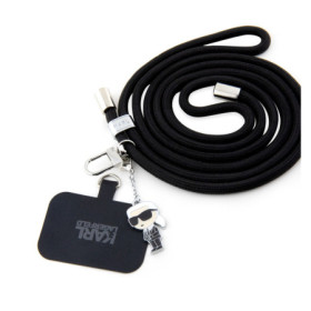 Karl Lagerfeld Universal Crossbody Gurt Cord and Ikonik Pins schwarz