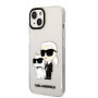 Karl Lagerfeld IML Glitter Karl and Choupette NFT pouzdro pro iPhone 13 transparentní
