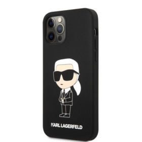 Karl Lagerfeld Liquid Silicone Ikonik NFT Case for iPhone 12/12 Pro black