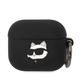 Karl Lagerfeld 3D Logo NFT Choupette Head Silicone Case for AirPods 3 black