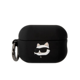 Karl Lagerfeld 3D Logo NFT Choupette Head Silicone Fall für AirPods Pro 2 schwarz