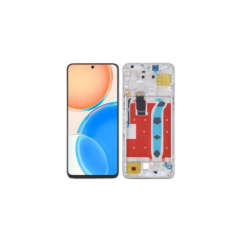 Huawei Honor X8 OLED HQ LCD displej + dotyková plocha + rám stříbrná