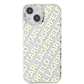 Karl Lagerfeld IML Electroplated Repeated Logo pouzdro pro iPhone 15 zlatá