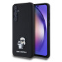 Samsung Galaxy A55 5G Karl Lagerfeld PU Saffiano Metal Karl and Choupette pouzdro černá