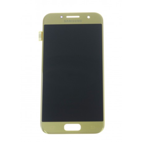 Samsung Galaxy A3 (2017) A320F LCD kijelző + érintő arany - eredeti