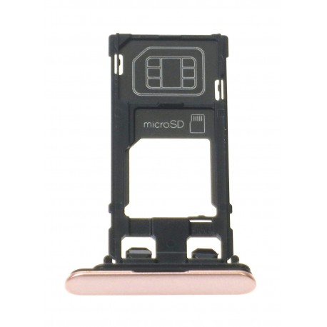 Sony Xperia XZ F8331 SIM und mikroSD Halter pink - original
