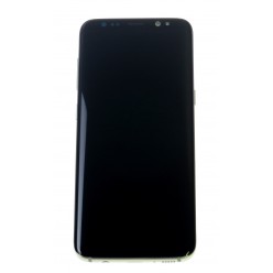 Samsung Galaxy S8 G950F LCD kijelző + érintő +keret ezüst - eredeti